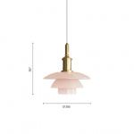 PH 3/3 Pendel Pale Rose/Brass PH 3/3 Pendel Pale Rose/Brass