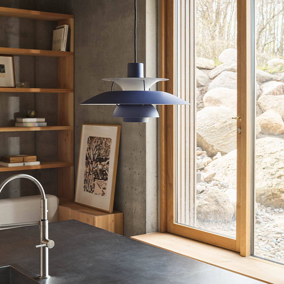 PH 5 Pendel Monochrome Dusty Indigo