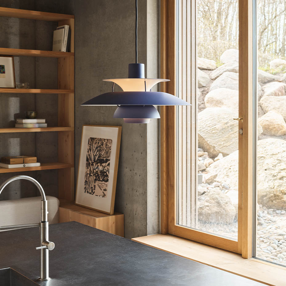 PH 5 Pendel Monochrome Dusty Indigo