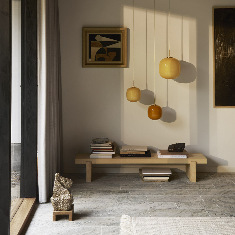 Louis Poulsen VL45 Radiohuspendel Pale Yellow/Brass