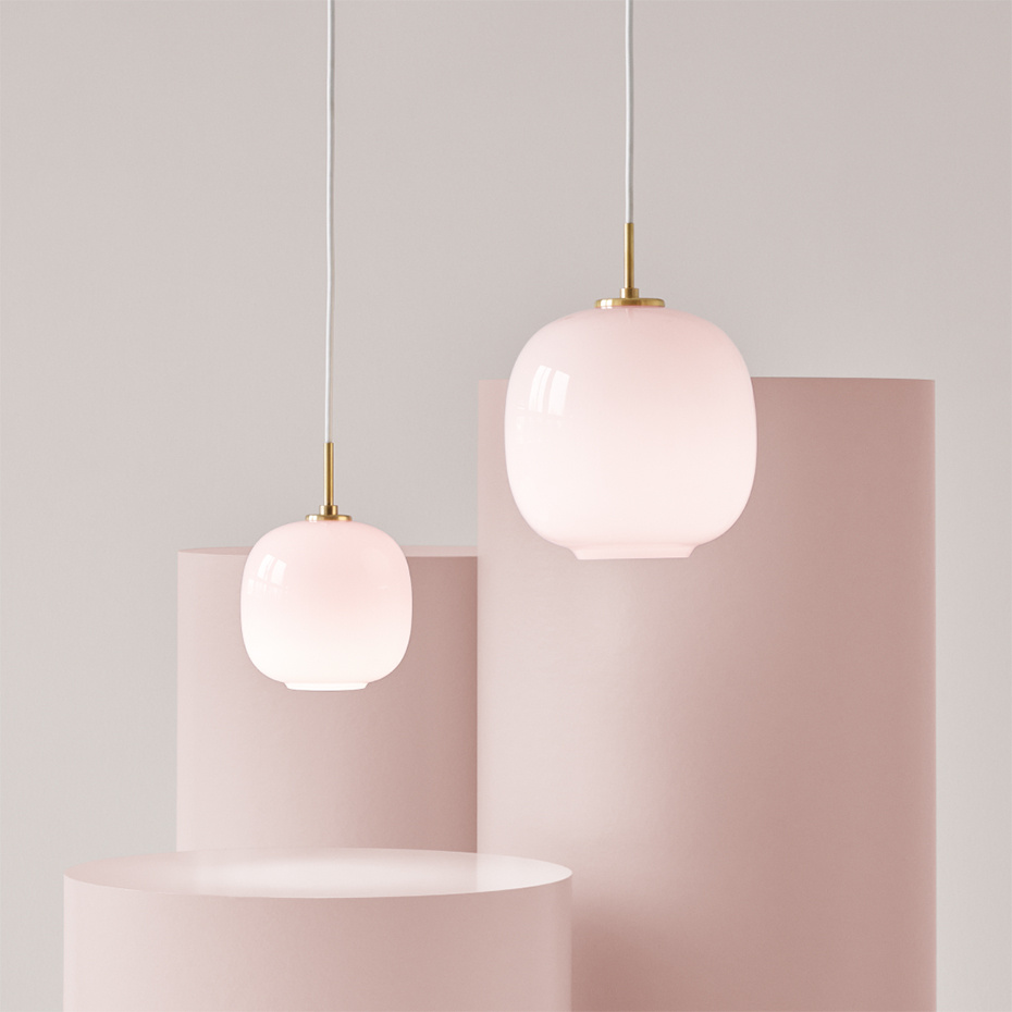 VL45 Ø250 Radiohuspendel Pale Rose/Brass