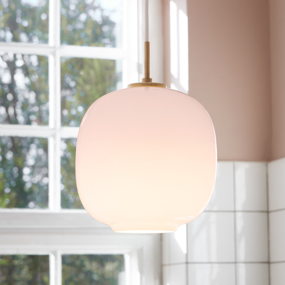 VL45 Ø250 Radiohuspendel Pale Rose/Brass