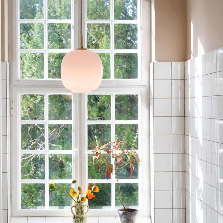 VL45 Ø250 Radiohuspendel Pale Rose/Brass