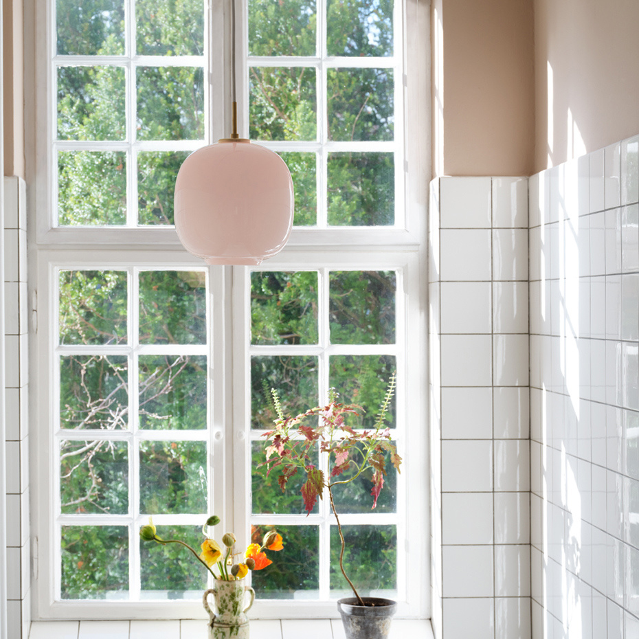 VL45 Ø250 Radiohuspendel Pale Rose/Brass