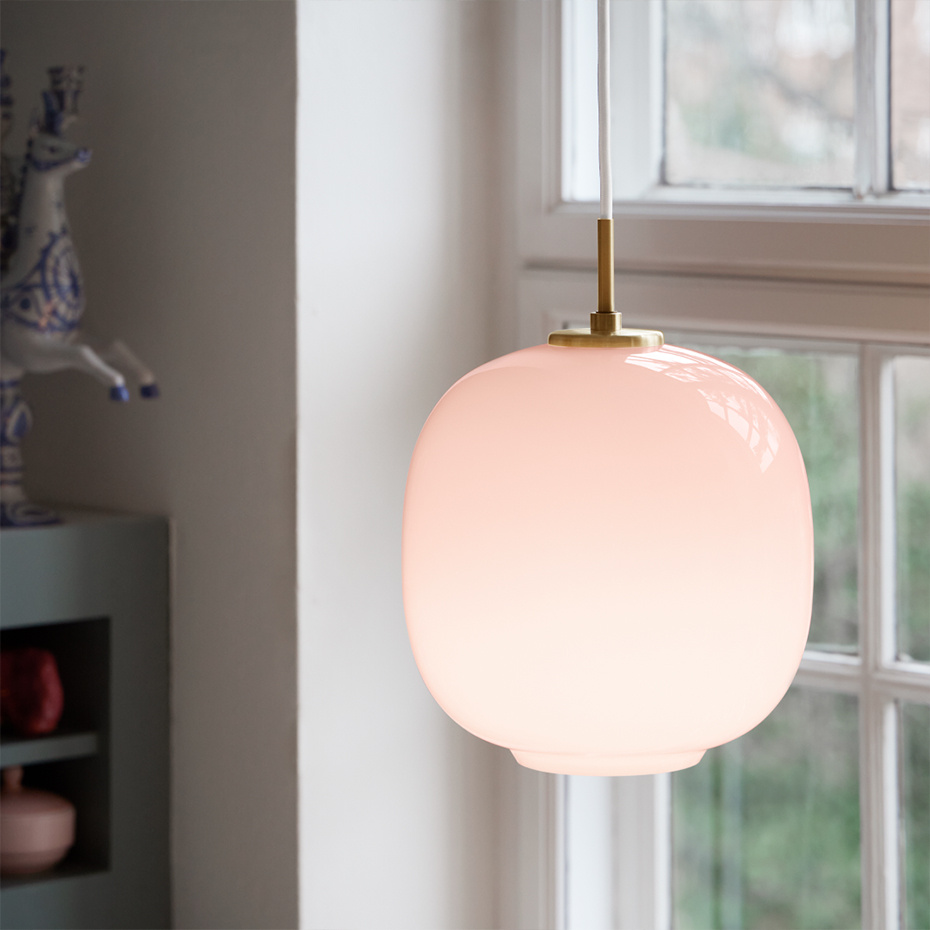 VL45 Ø250 Radiohuspendel Pale Rose/Brass