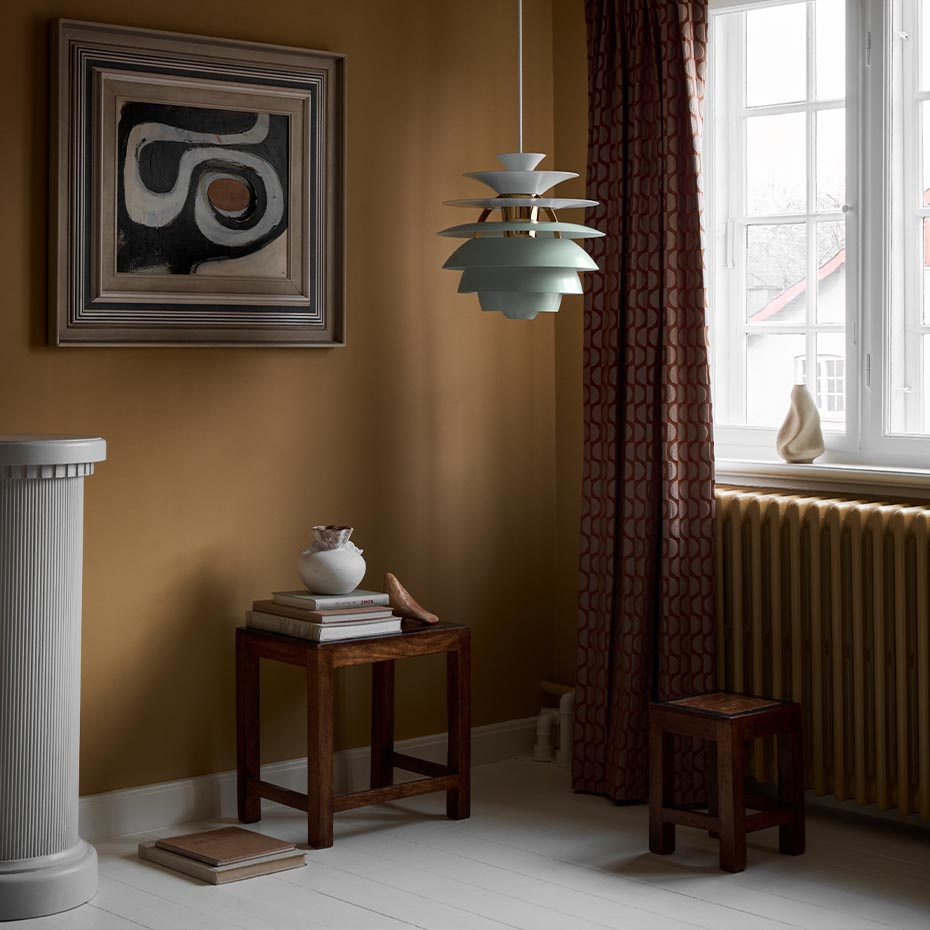 PH Snowball Pendel Dusty Green/Brass Metallised