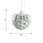 PH Artichoke Ø480 Pendel Dusty Green/High Lustre Chrome Plated PH Artichoke Ø480 Pendel Dusty Green/High Lustre Chrome Plated