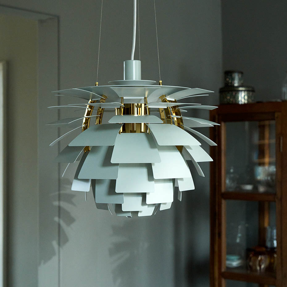 Louis Poulsen PH Artichoke Ø480 Pendel Dusty Green/Brass Metallised