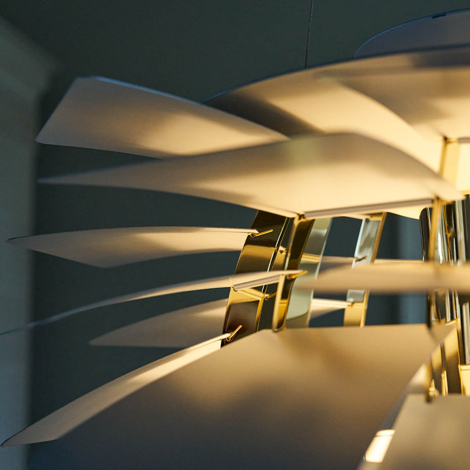 Louis Poulsen PH Artichoke Ø480 Pendel Dusty Green/Brass Metallised