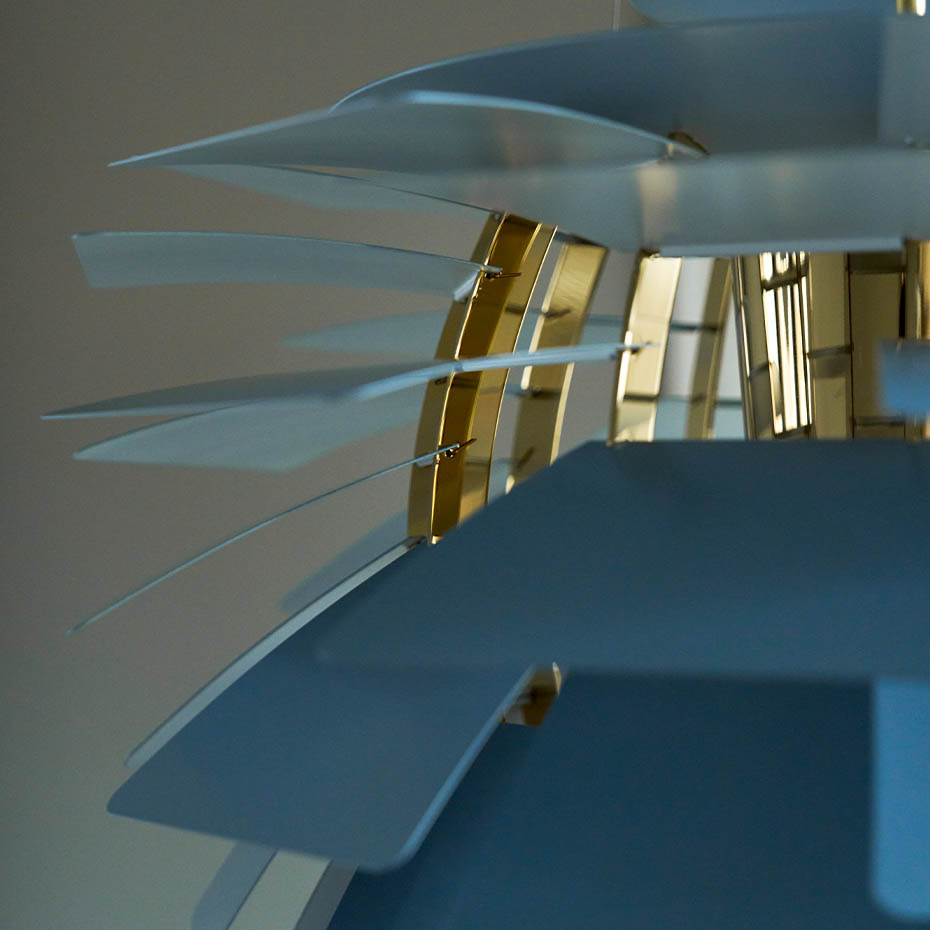 Louis Poulsen PH Artichoke Ø600 Pendel Dusty Blue/Brass Metallised