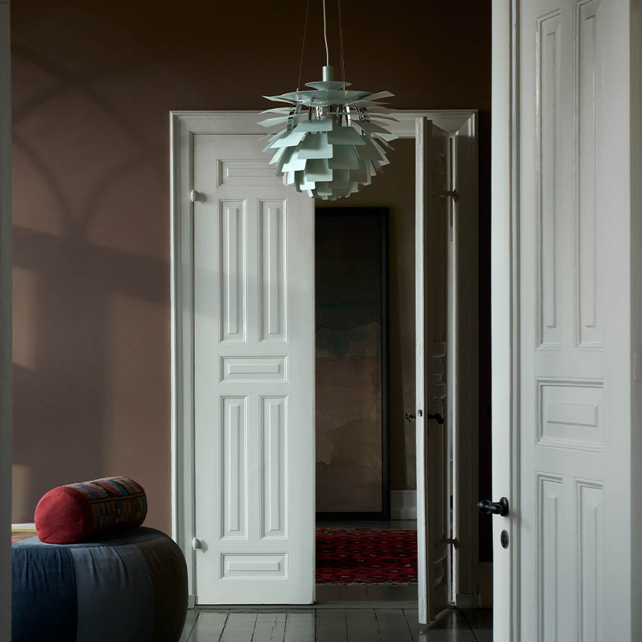 Louis Poulsen PH Artichoke Ø600 Pendel Dusty Green/High Lustre Chrome Plated