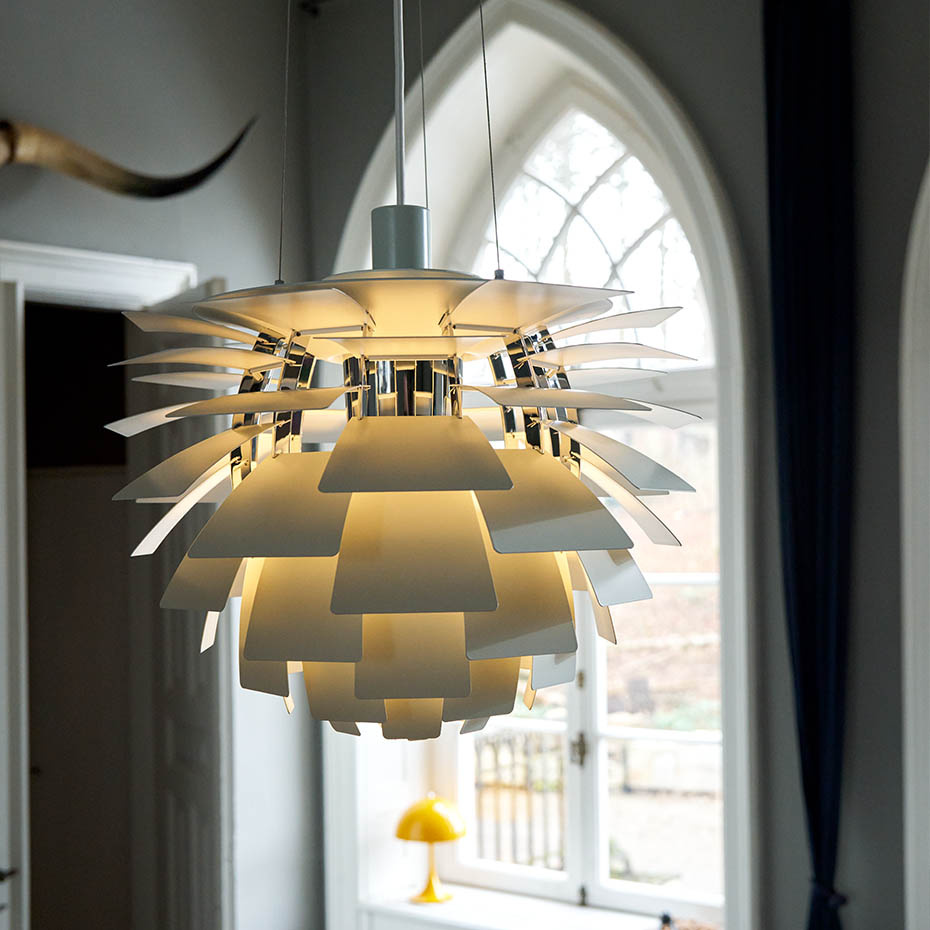 Louis Poulsen PH Artichoke Ø600 Pendel Dusty Green/High Lustre Chrome Plated