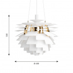 Louis Poulsen PH Artichoke Ø600 Pendel Soft White/Brass Metallised Louis Poulsen PH Artichoke Ø600 Pendel Soft White/Brass Metallised