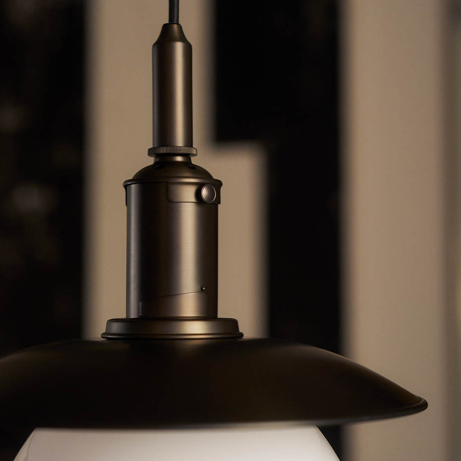 PH 3/3 Pendel Aged Brass/Opal Glass