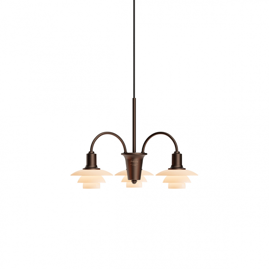 PH 1/1 Ljuskrona 3 Centenary Edition Aged Brass/Dusty Terracotta