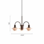 PH 1/1 Ljuskrona 3 Centenary Edition Aged Brass/Dusty Terracotta PH 1/1 Ljuskrona 3 Centenary Edition Aged Brass/Dusty Terracotta