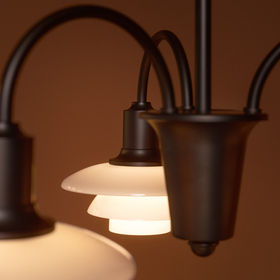 PH 1/1 Ljuskrona 3 Centenary Edition Aged Brass/Dusty Terracotta