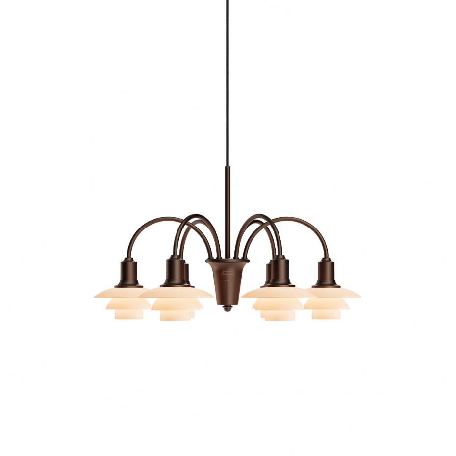 PH 1/1 Ljuskrona 6 Centenary Edition Aged Brass/Dusty Terracotta