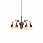 PH 1/1 Ljuskrona 6 Centenary Edition Aged Brass/Dusty Terracotta PH 1/1 Ljuskrona 6 Centenary Edition Aged Brass/Dusty Terracotta