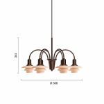 PH 1/1 Ljuskrona 6 Centenary Edition Aged Brass/Dusty Terracotta PH 1/1 Ljuskrona 6 Centenary Edition Aged Brass/Dusty Terracotta