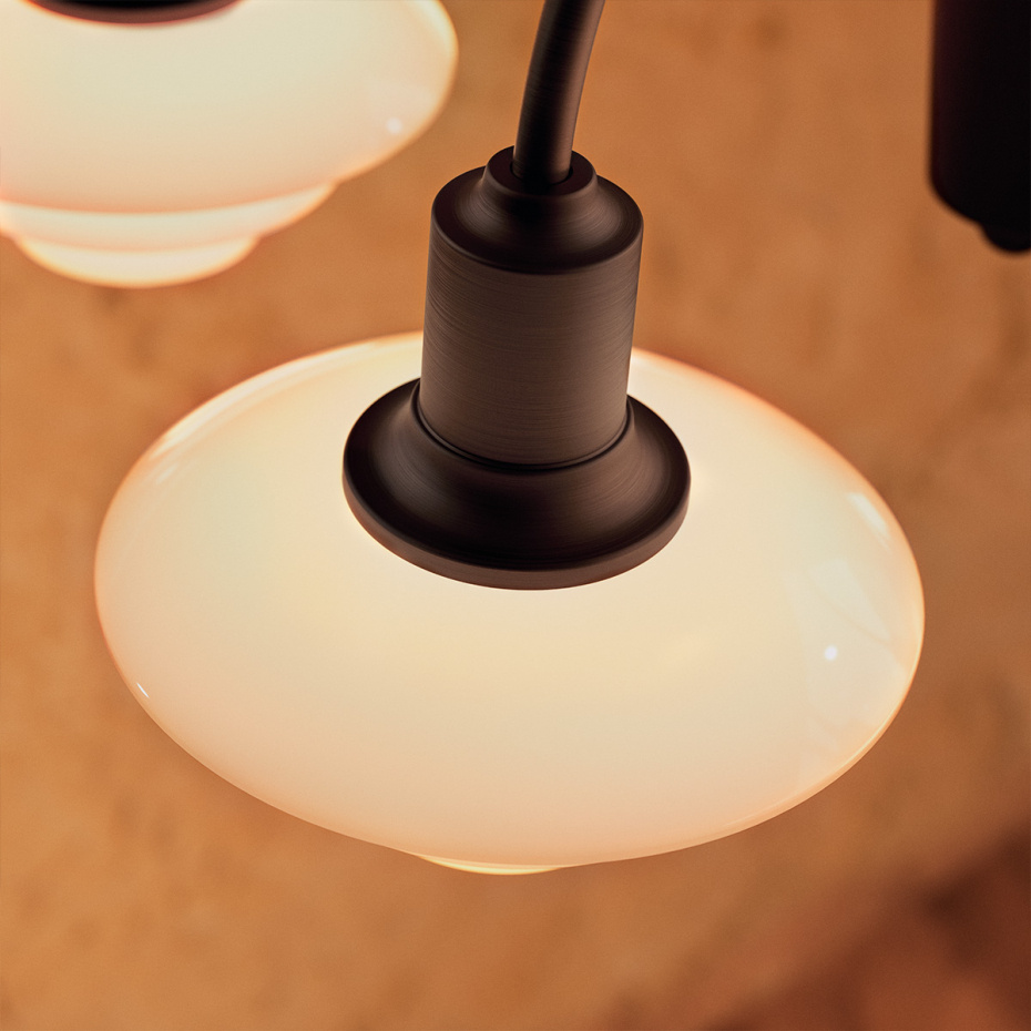 PH 1/1 Ljuskrona 6 Centenary Edition Aged Brass/Dusty Terracotta