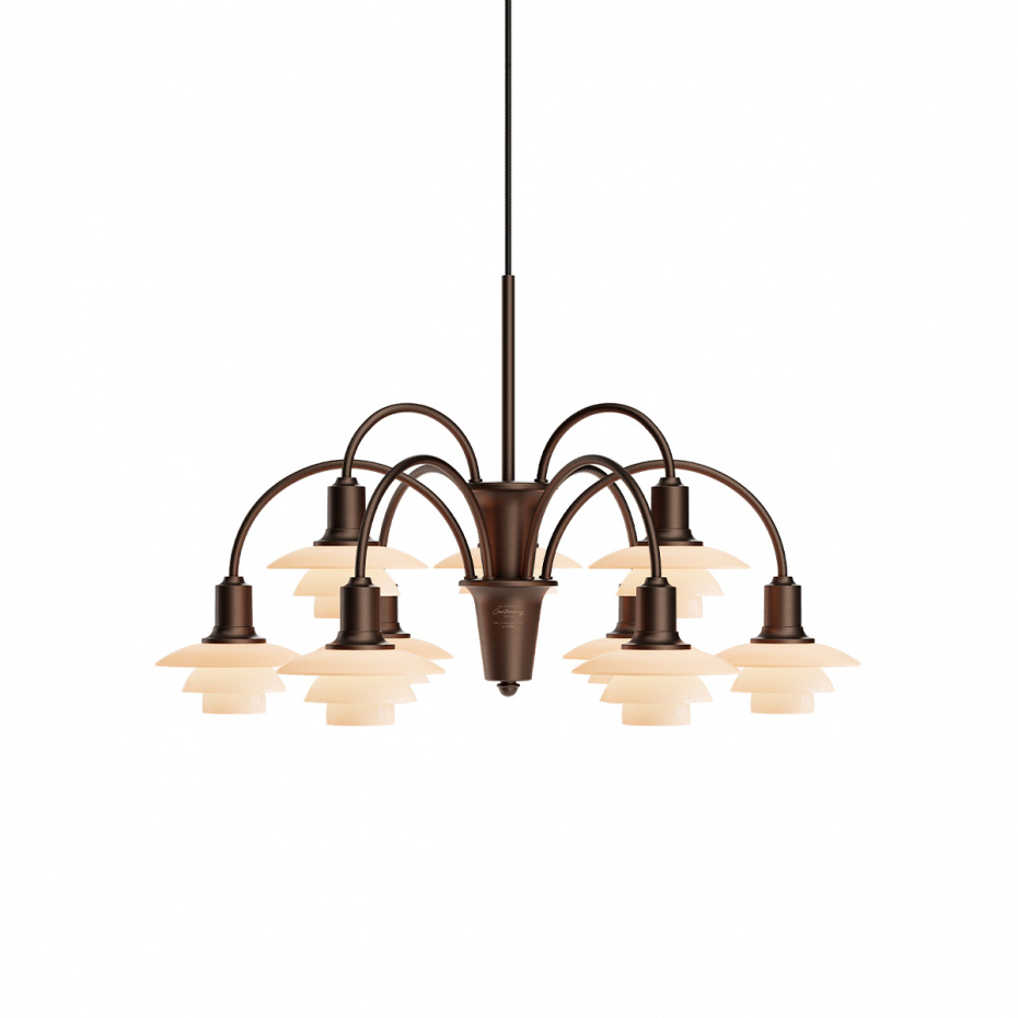 PH 1/1 Ljuskrona 9 Centenary Edition Aged Brass/Dusty Terracotta