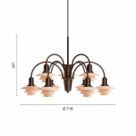 PH 1/1 Ljuskrona 9 Centenary Edition Aged Brass/Dusty Terracotta PH 1/1 Ljuskrona 9 Centenary Edition Aged Brass/Dusty Terracotta