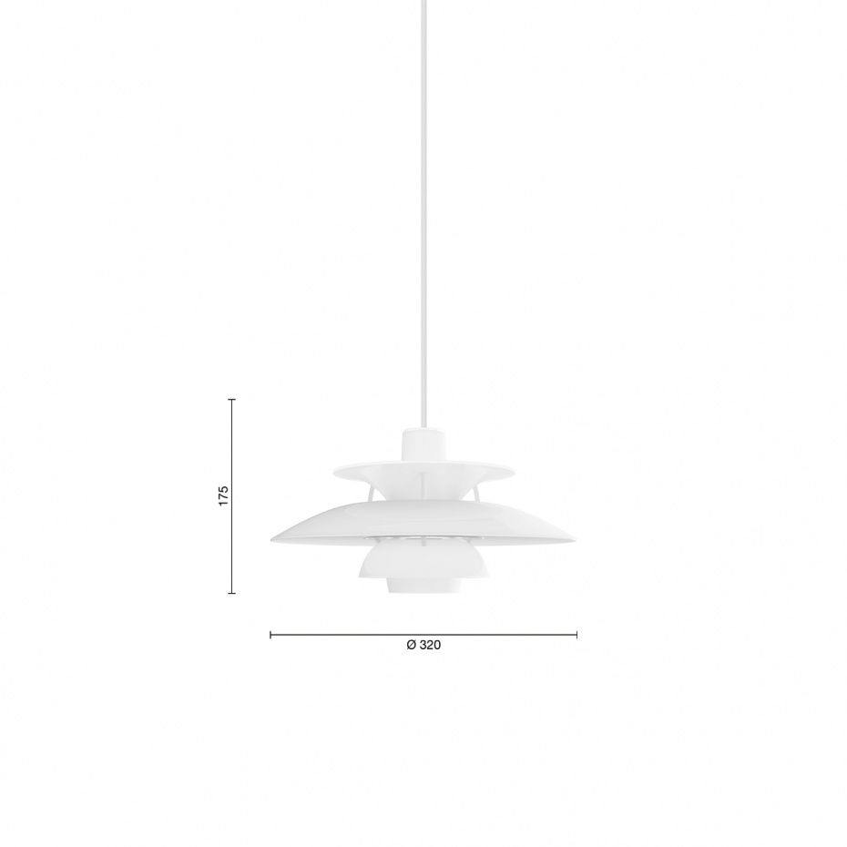 PH 5 Ø320 Pendel Opal White