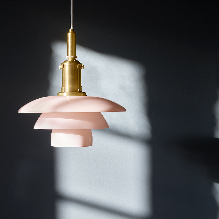 PH 3/3 Mellanskärm Pale Rose Glas