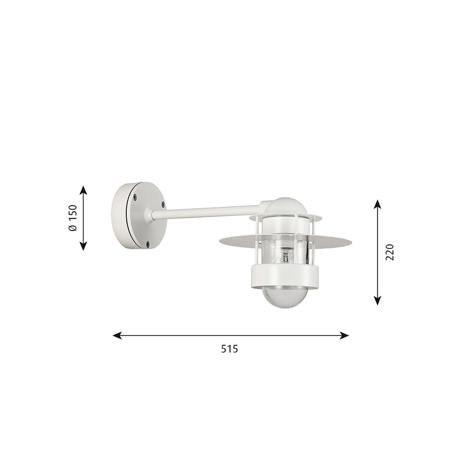 Albertslund Vägglampa Long White