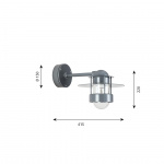 Albertslund Vägglampa Short Grey Albertslund Vägglampa Short Grey