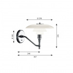 PH 3/2 Vägglampa Chrome PH 3/2 Vägglampa Chrome