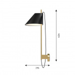 Yuh Vägglampa Brass/Black Yuh Vägglampa Brass/Black