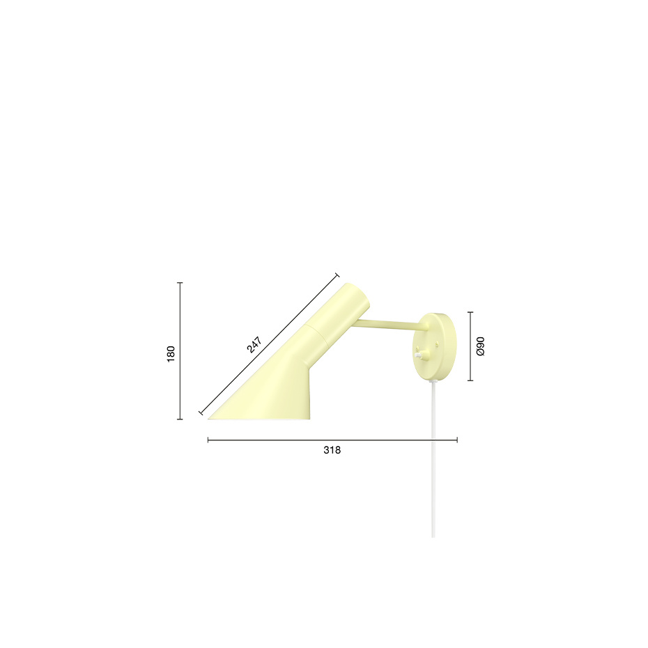 AJ Vägglampa Soft Lemon