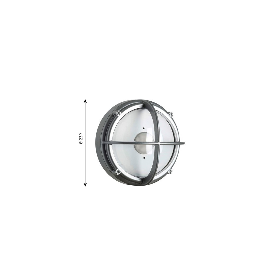Skot LED Vägglampa/Taklampa Aluminium/Clear