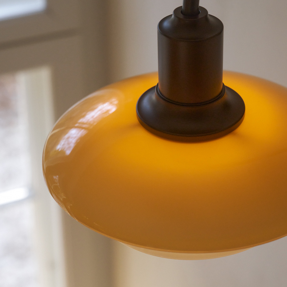 PH 2/2 Vägglampa Centenary Edition Amber/Opal White Med Strömbrytare/Med Sladd