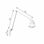 NJP Vägglampa Long Arm White NJP Vägglampa Long Arm White