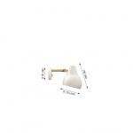 VL38 Vägglampa Brass/White VL38 Vägglampa Brass/White