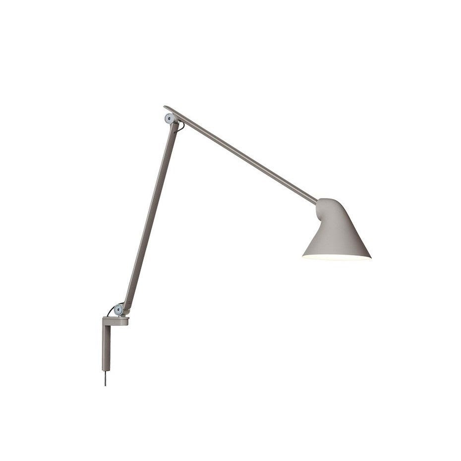NJP Vägglampa Long Arm Light Grey