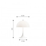 Panthella Ø250 Bordslampa White Opal Acryl Panthella Ø250 Bordslampa White Opal Acryl
