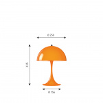 Panthella Mini Bordslampa Orange