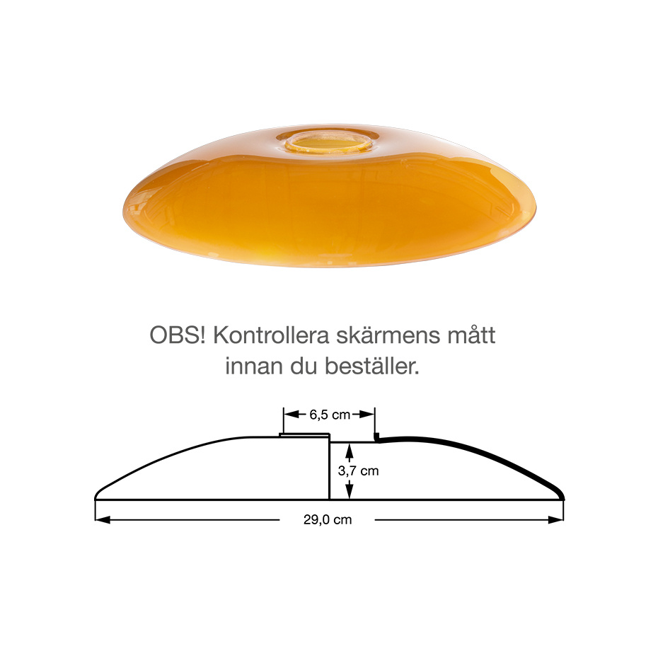 PH 3/2 Överskärm Bärnstensfärgat Glas