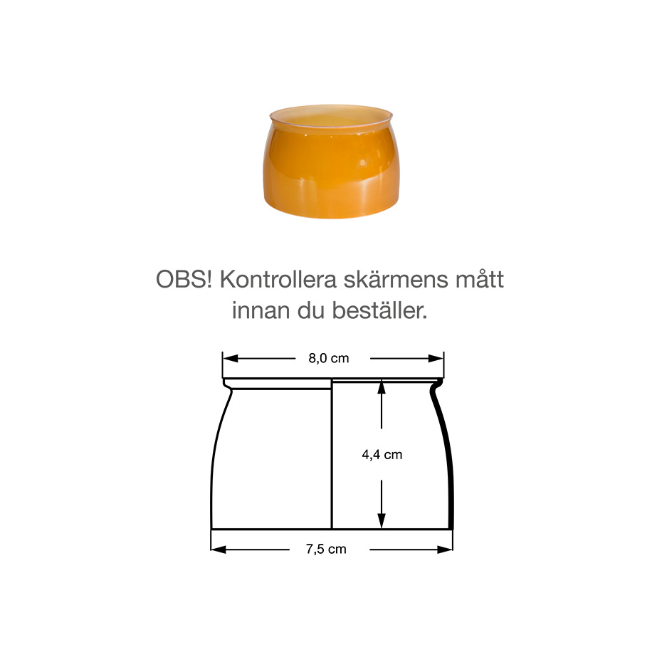 PH 3/2 Underskärm Bärnstensfärgat Glas