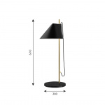 Yuh Bordslampa Brass/Black Yuh Bordslampa Brass/Black