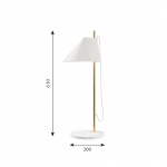 Yuh Bordslampa Brass/White Yuh Bordslampa Brass/White