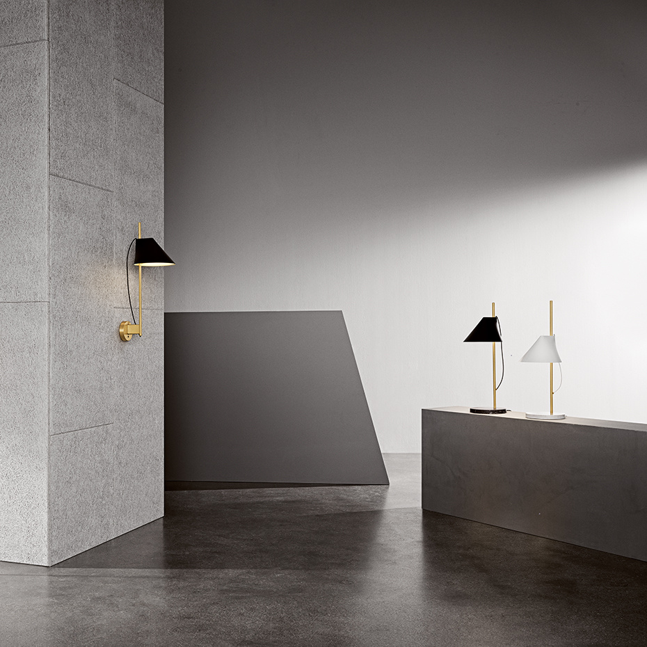 Yuh Bordslampa Brass/White