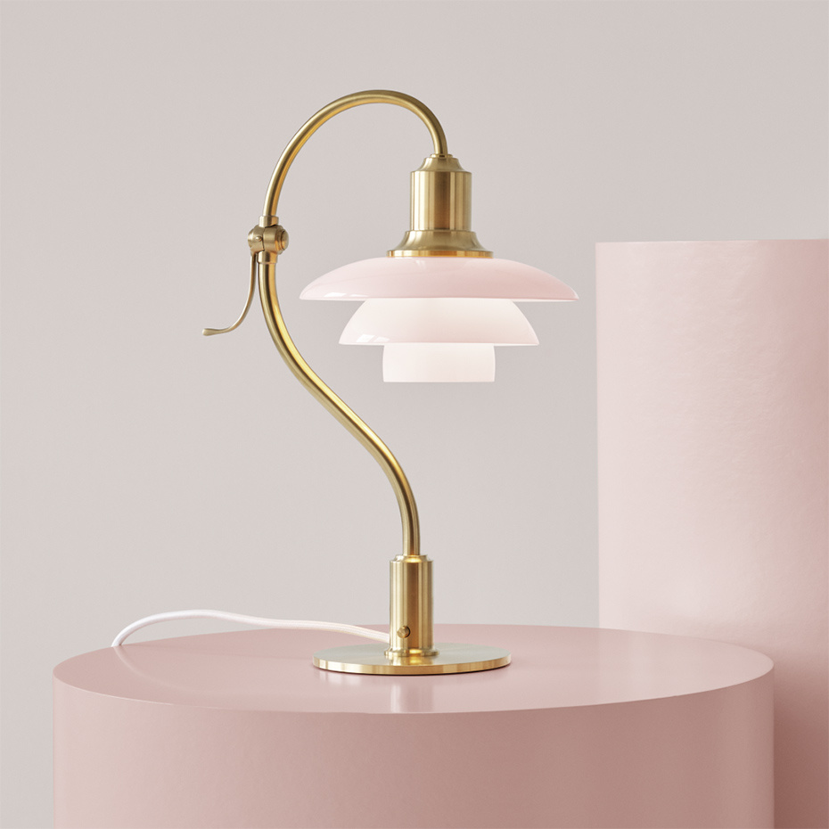 PH 2/2 Överskärm Pale Rose Glas