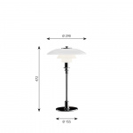 PH 3/2 Bordslampa Chrome PH 3/2 Bordslampa Chrome