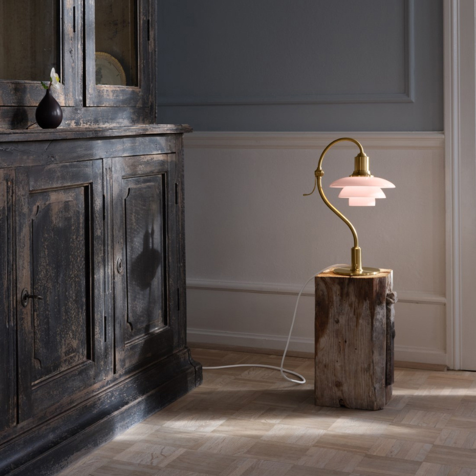 PH 2/2 The Question Mark Bordslampa Pale Rose/Brass