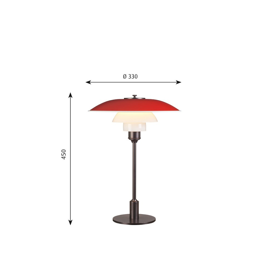 PH 3½-2½ Bordslampa Red
